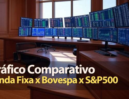 Gráfico de Comparação: Renda Fixa x Bovespa x SP500